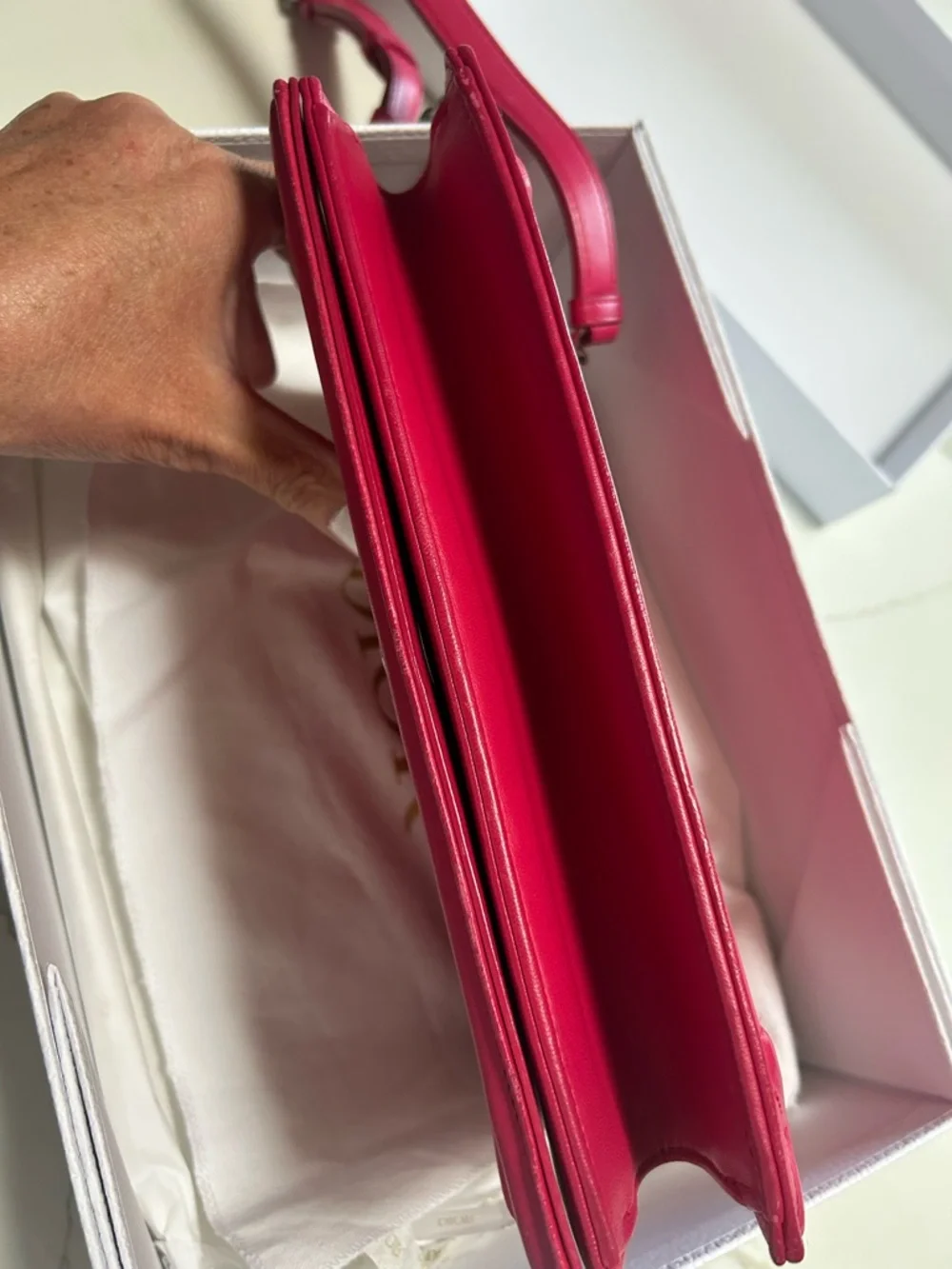 Dior Diorama Magenta Pink with Silver Chain Strap - Picture 9 of 14
